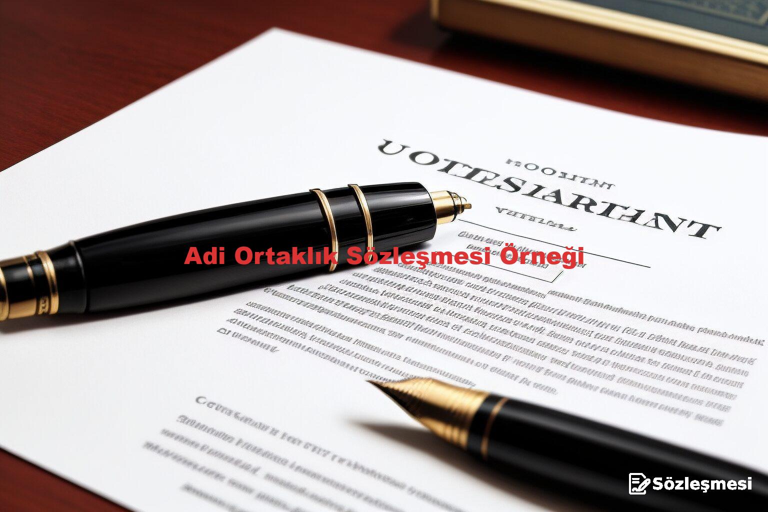 Adi Ortaklık Sözleşmesi Örneği