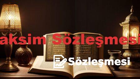 Miras Taksim Sözleşmesi Örneği