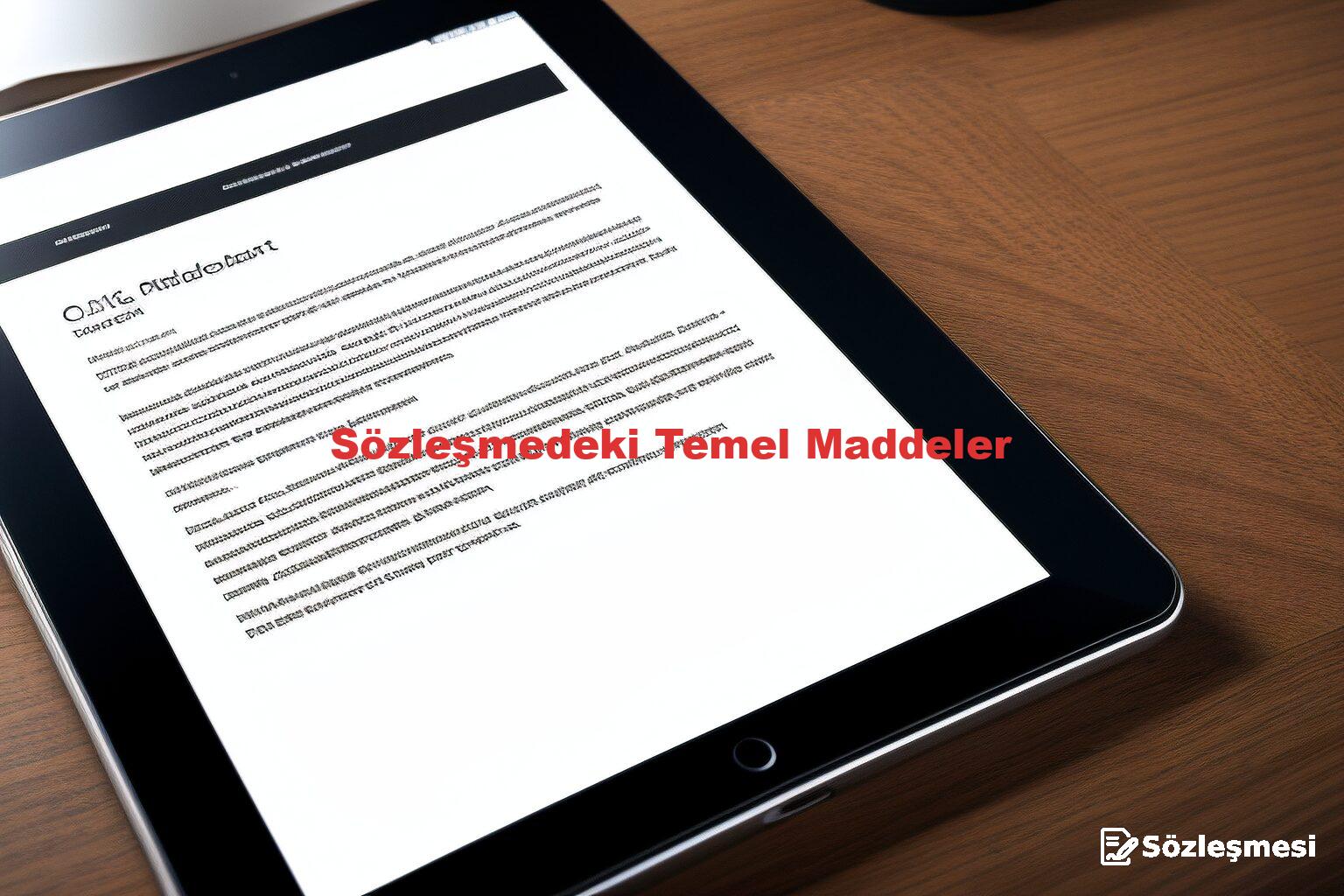 Sözleşmedeki Temel Maddeler