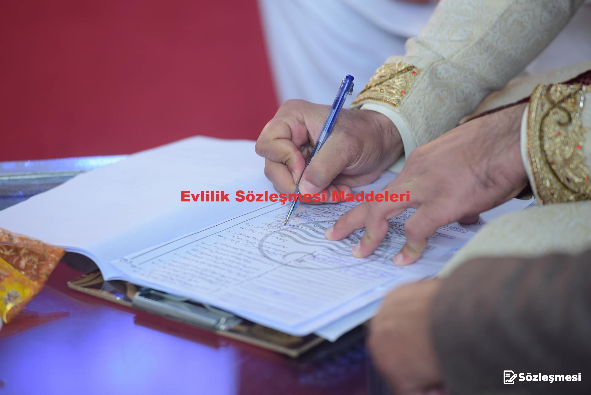 Evlilik Sözleşmesi Maddeleri