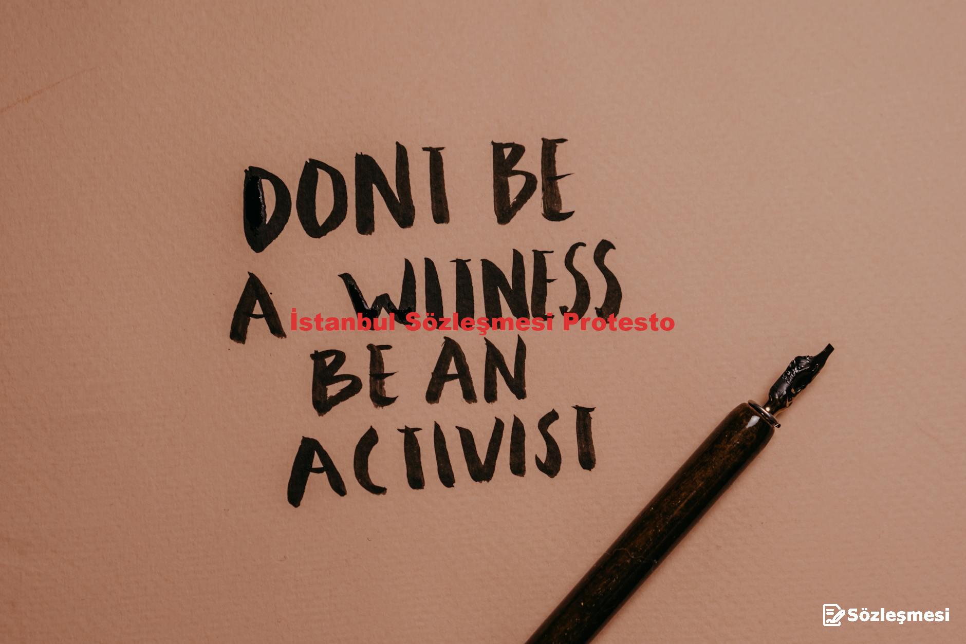 İstanbul Sözleşmesi Protesto