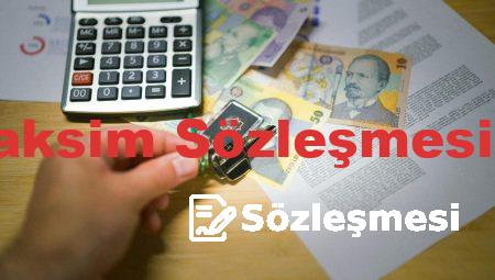 Rızai Taksim Sözleşmesi Örneği