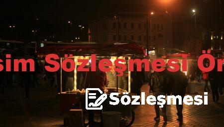 Taksim Sözleşmesi Örneği