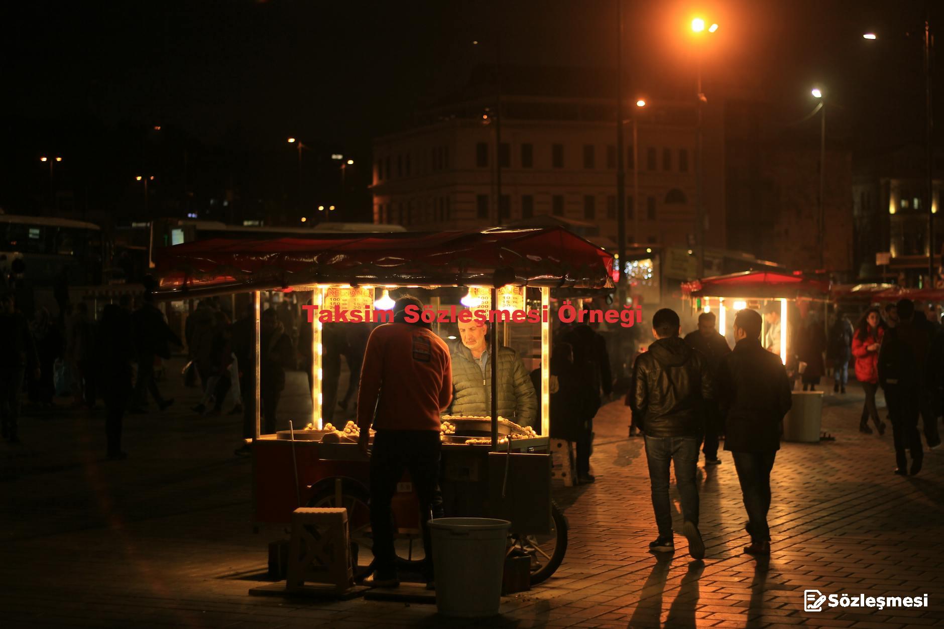 Taksim Sözleşmesi Örneği
