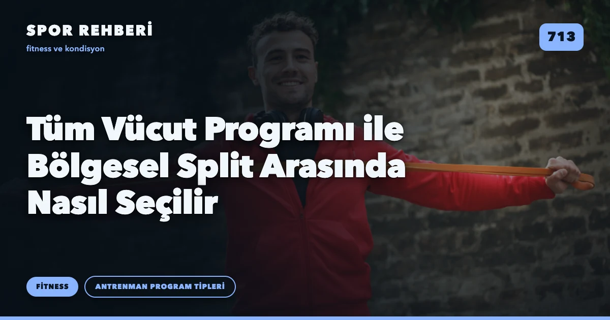 Tüm Vücut Programı ile Bölgesel Split Arasında Nasıl Seçilir
